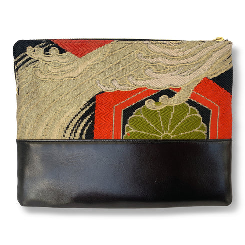 Silver and Black Obi Pochette